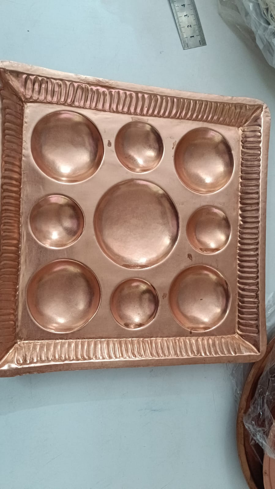 Puja Thali Tama Bhagawan Puja तामा थाल 4Kunne