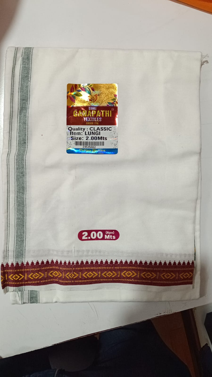 Dhoti Seto धोती White 2Meter Baran Kapada Guru Dhoti Pandit Dhoti Pujari Dhoti Puja Dhoti